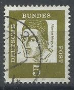 28e10 Filatelia Selo Alemanha Albertus Magnus 1961 Carimbado Selos Postais