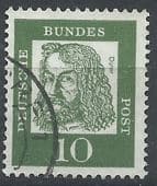 28e10 Filatelia Selo Alemanha Albrecht Durer 1961 Carimbado Selos Postais