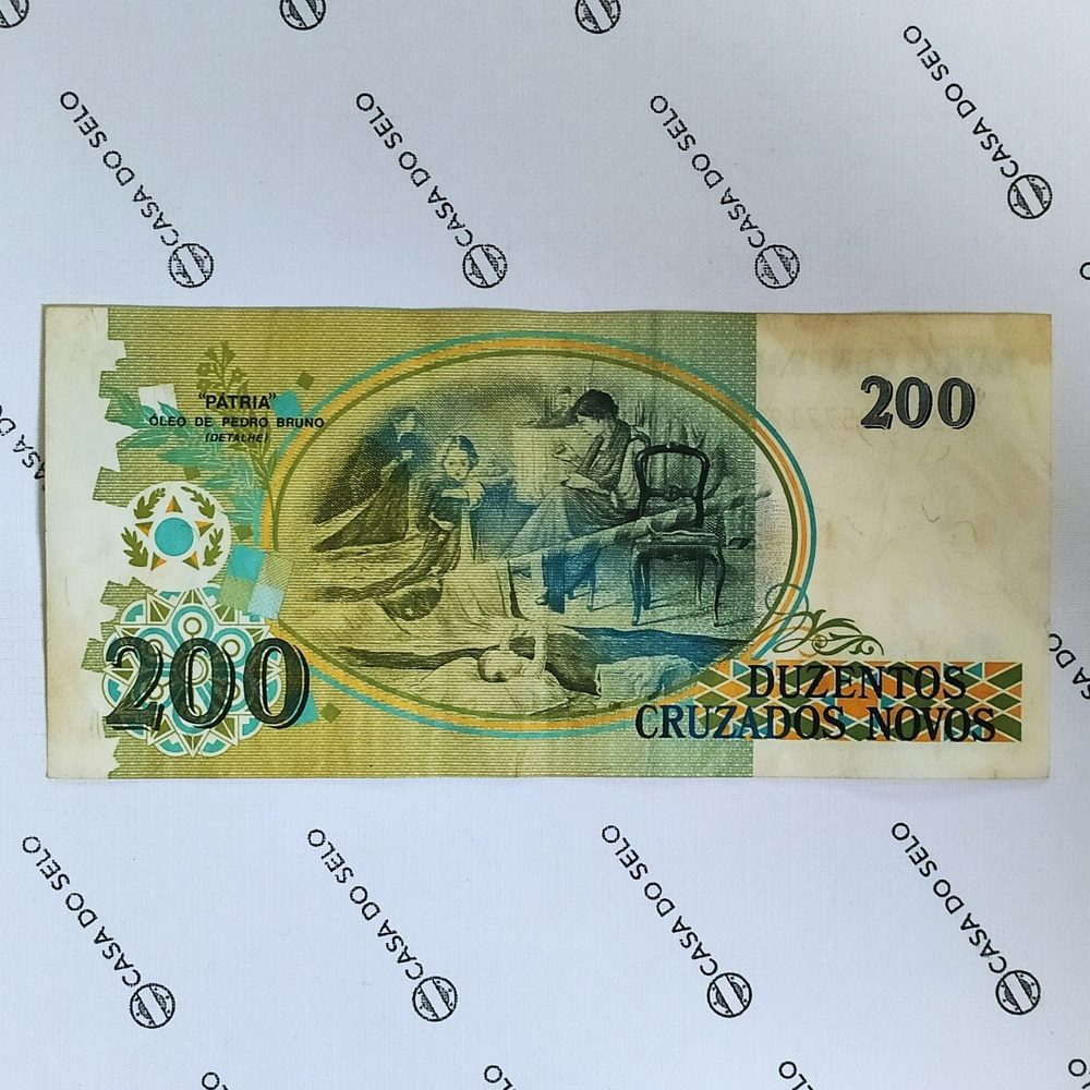 | Casa do Colecionador Brasil | 200 Cruzados Novos (carimbo) | Ced-076