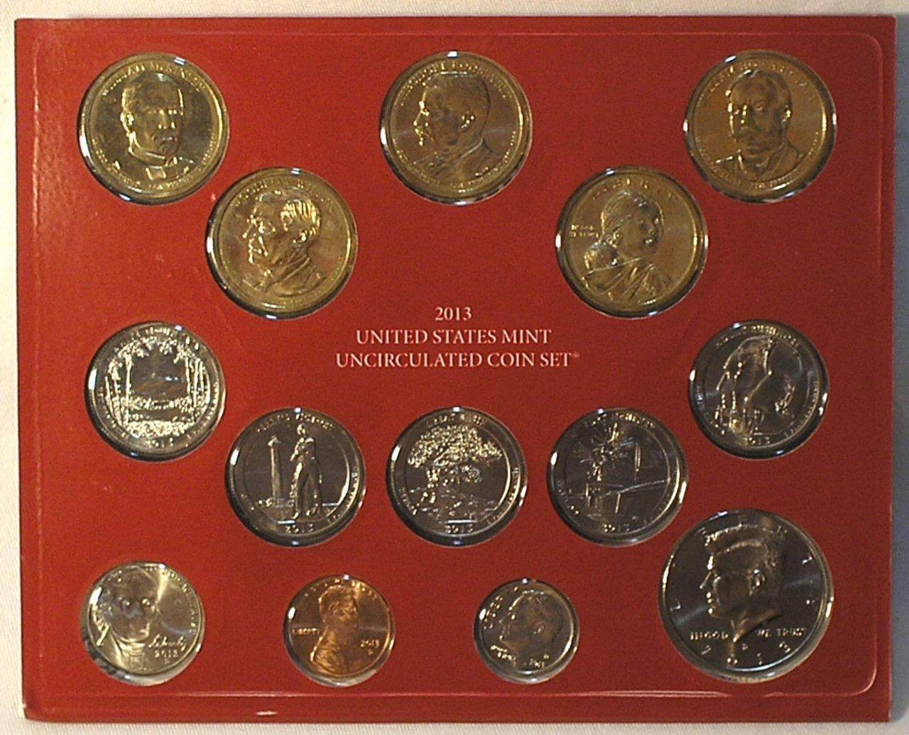 | Casa do Colecionador Estojo Usa Mint Set 2013-D Denver com 14 moedas Uncirculated / Cod.prs1