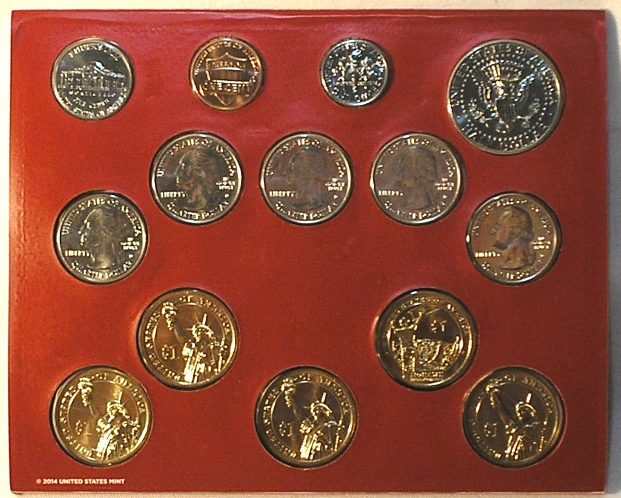 | Casa do Colecionador Estojo Usa Mint Set 2015-D Denver com 14 moedas Uncirculated / Cod.prs1