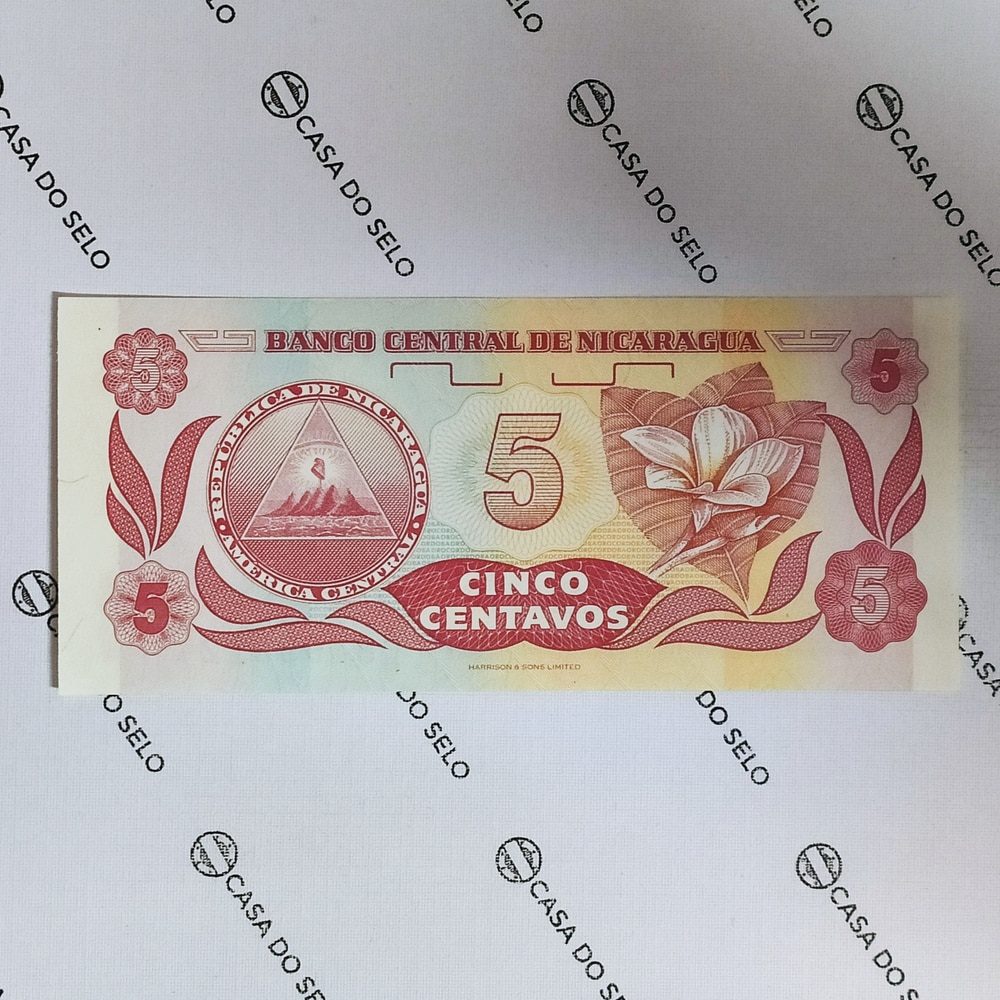 | Casa do Colecionador Nicarágua | 5 Centavos de Cordoba | Ced-010