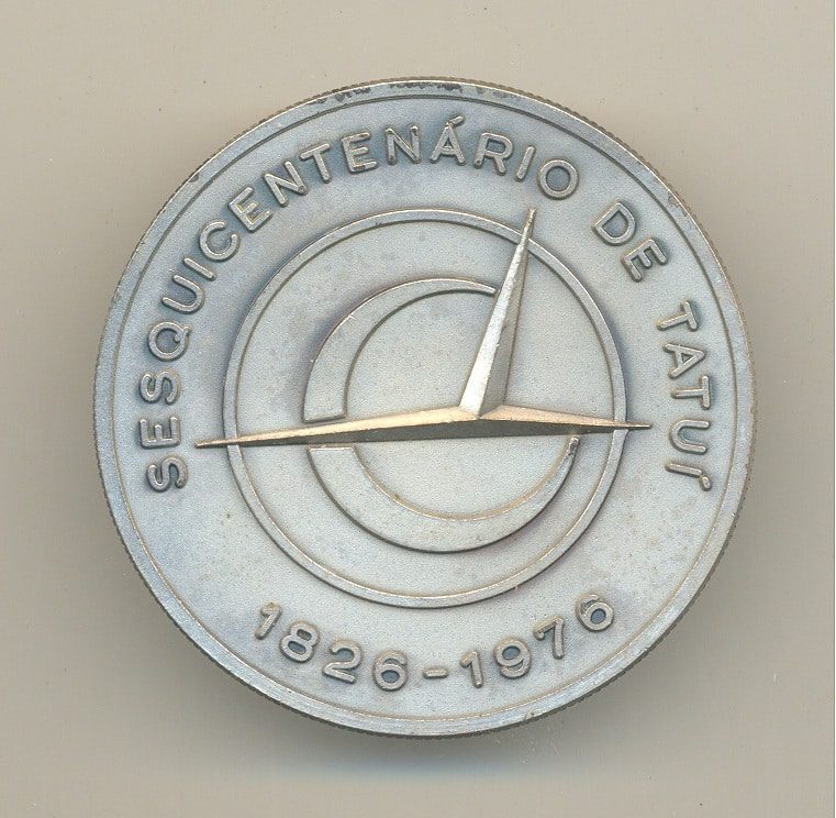| Casa do Colecionador PEÇA COMEMORATIVA SESQUICENTENÁRIO DA CIDADE DE TATUÍ, NÃO É DE PRATA .