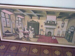 Quadro - Tapeçaria. - Gobelin - Aula De Costura.