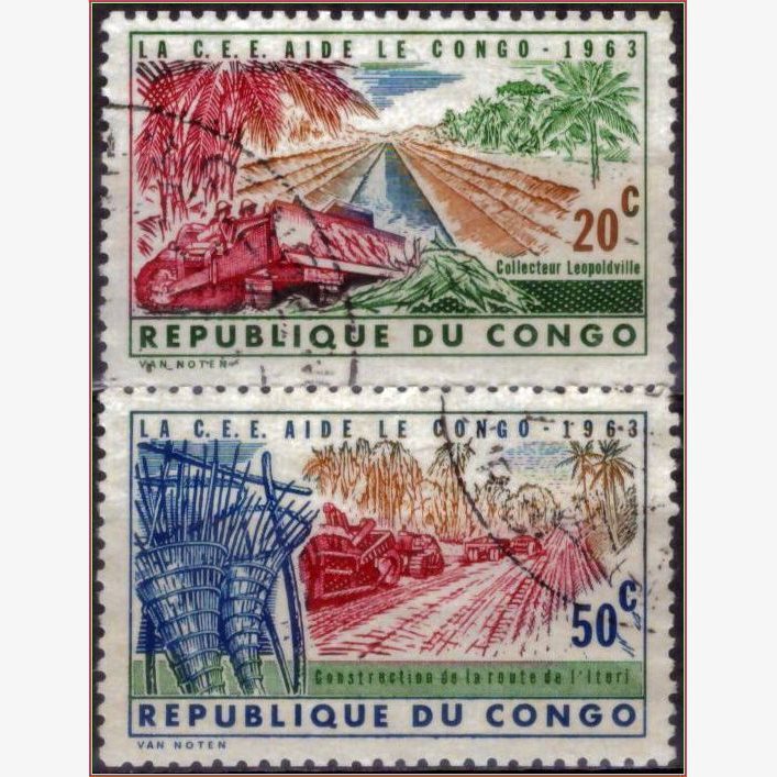 República do Congo - Ajuda da Comunidade Econômica Europeia - 1963 - S/Incompleta