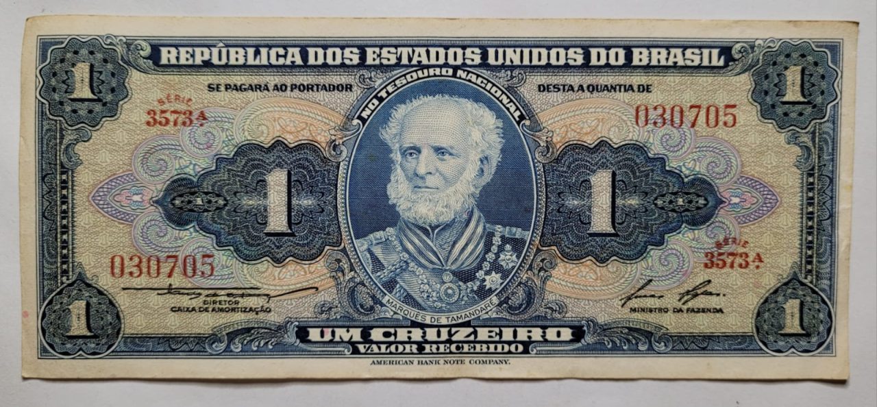 | Casa do Colecionador 1 (Um Cruzeiro) - Cédula C013 - MBC (Ano 1958)