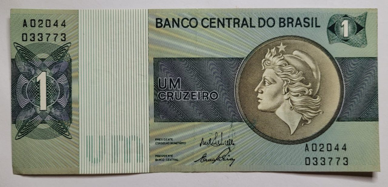 | Casa do Colecionador 1 (Um Cruzeiro) - Cédula C129 - SOB (Ano 1970)
