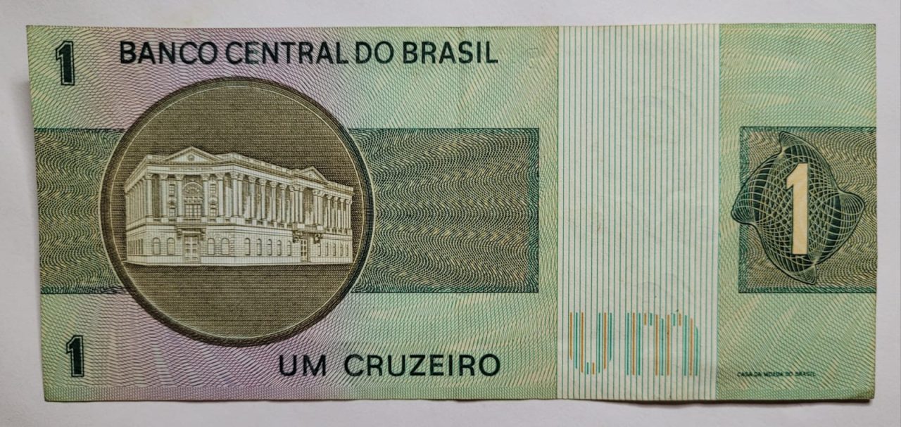 | Casa do Colecionador 1 (Um Cruzeiro) - Cédula C129a - MBC/SOB (Ano 1970)