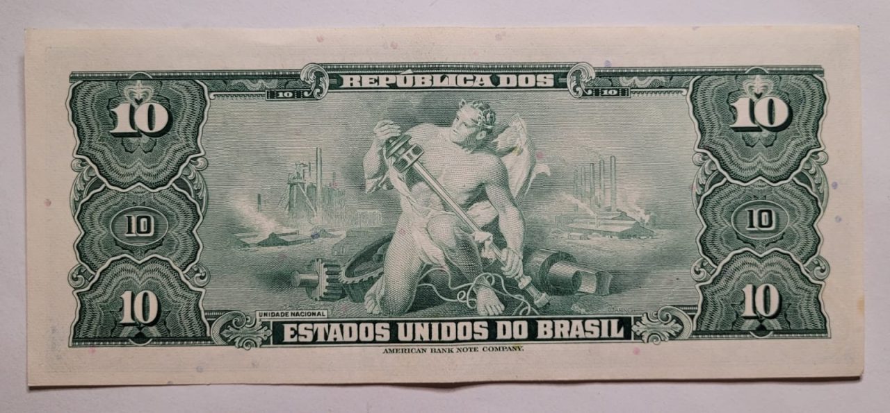| Casa do Colecionador 10 (Dez Cruzeiros) - Cédula C020 - SOB (Ano 1963)