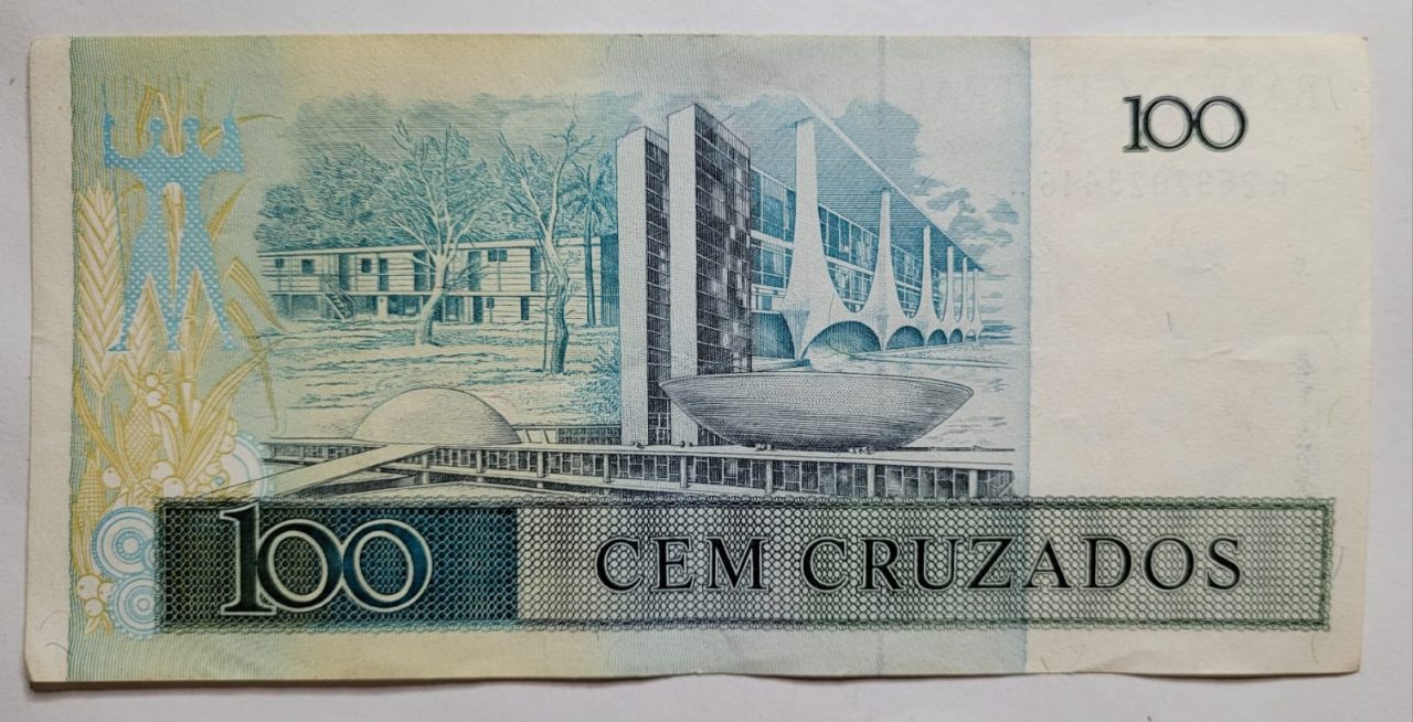 | Casa do Colecionador 100 (Cem Cruzados) - Cédula C187 - MBC (Ano 1987)
