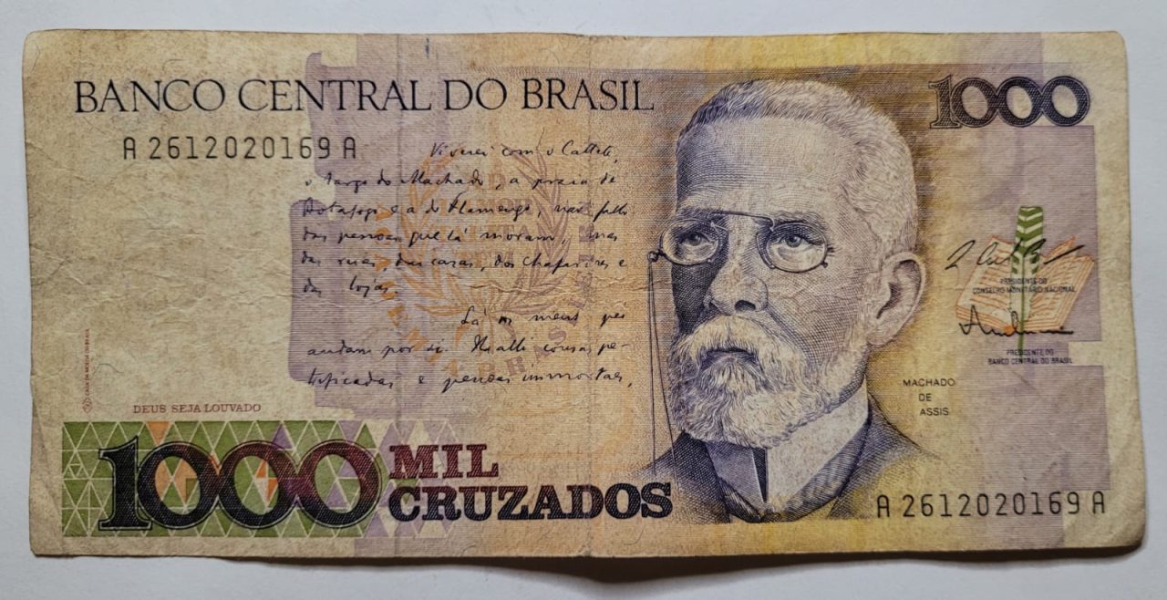 | Casa do Colecionador 1.000 (Mil Cruzados) - Cédula C193 BC/MBC (Ano 1987)