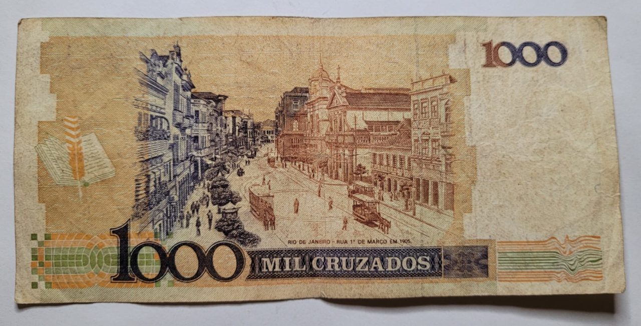 | Casa do Colecionador 1.000 (Mil Cruzados) - Cédula C193 BC/MBC (Ano 1987)
