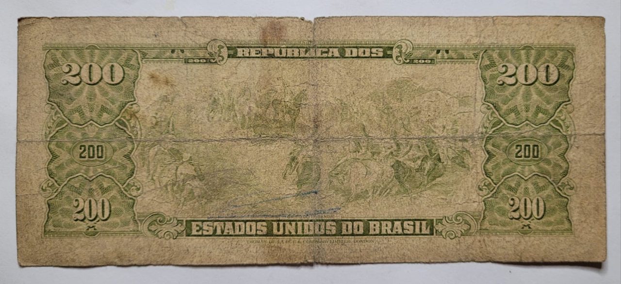 | Casa do Colecionador 200 (Duzentos Cruzeiros) - Cédula C098 - BC - Nº 061632 (Ano 1960)