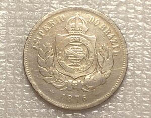 200 Réis - 1876 / Data escassa / Niquel / Mbc