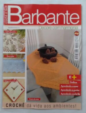 23NF Revista Barbante decore com harmonia 35. Toalha Relógio de cozinha.