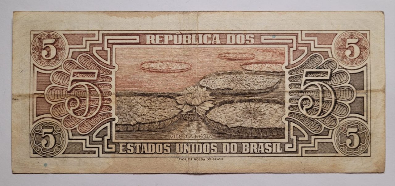| Casa do Colecionador 5 (Cinco Cruzeiros) Índio - Cédula C112 - MBC - Série 078 (Ano 1962)