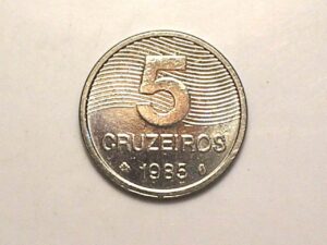 5 Cruzeiros de 1985 ---FAO --- Escassa - Flor de cunho