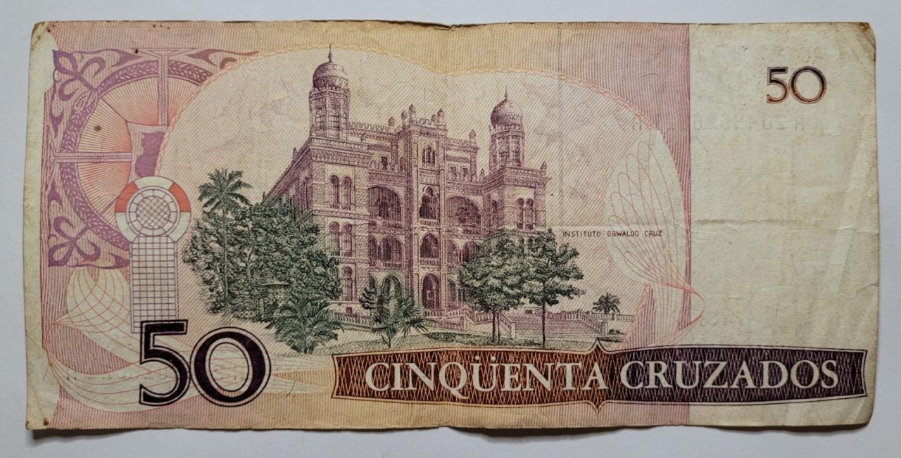 | Casa do Colecionador 50 (Cinquenta Cruzados) - Cédula C184 - MBC (Ano 1987)
