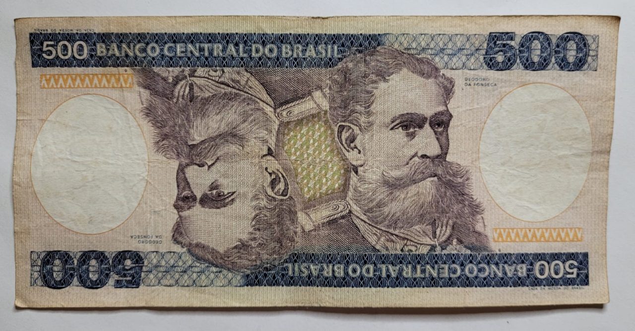 | Casa do Colecionador 500 (Quinhentos Cruzeiros) Cédula C161 - MBC (Ano 1985)