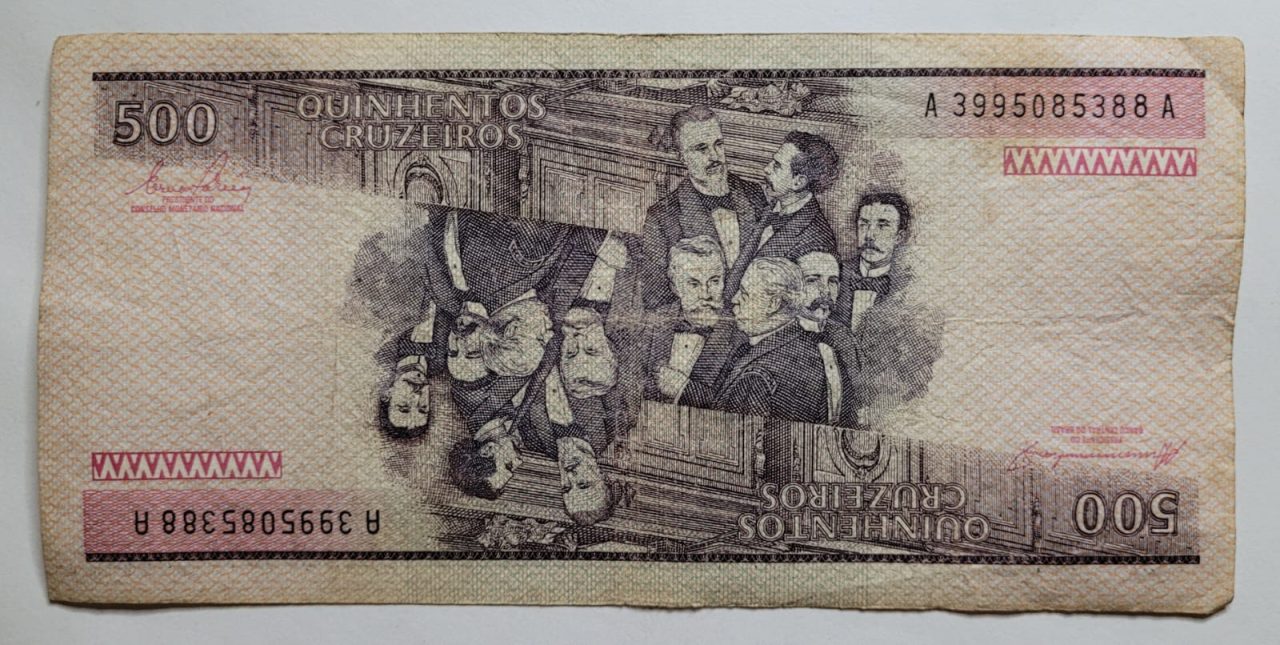 | Casa do Colecionador 500 (Quinhentos Cruzeiros) Cédula C161 - MBC (Ano 1985)