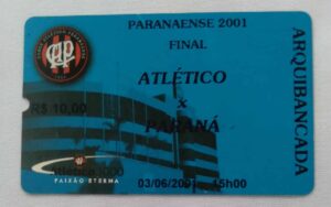 5ab. Ingresso jogo Campeonato Paranaense 2001 final Atlético X Paraná.