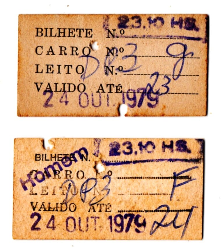 | Casa do Colecionador Bilhetes Passagens Trem Rede Ferroviaria Federal – RFFSA – Bitola Larga – Anos 70