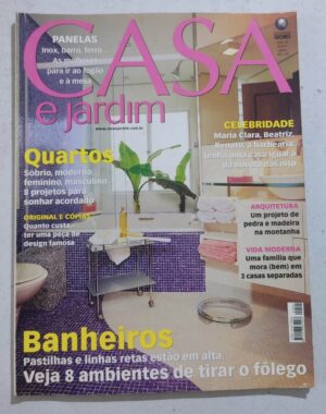 Casa e Jardim Nº 591 - Banheiros - Pastilhas e Linhas Retas Estão em Alta (Abril 2004)