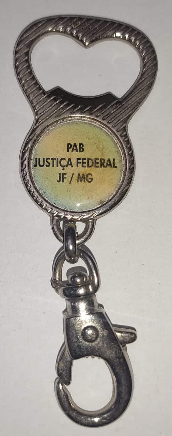 | Casa do Colecionador Chaveiro Abridor de Metal - Caixa Econômica Federal - PAB Justiça Federal - Juiz de Fora - MG