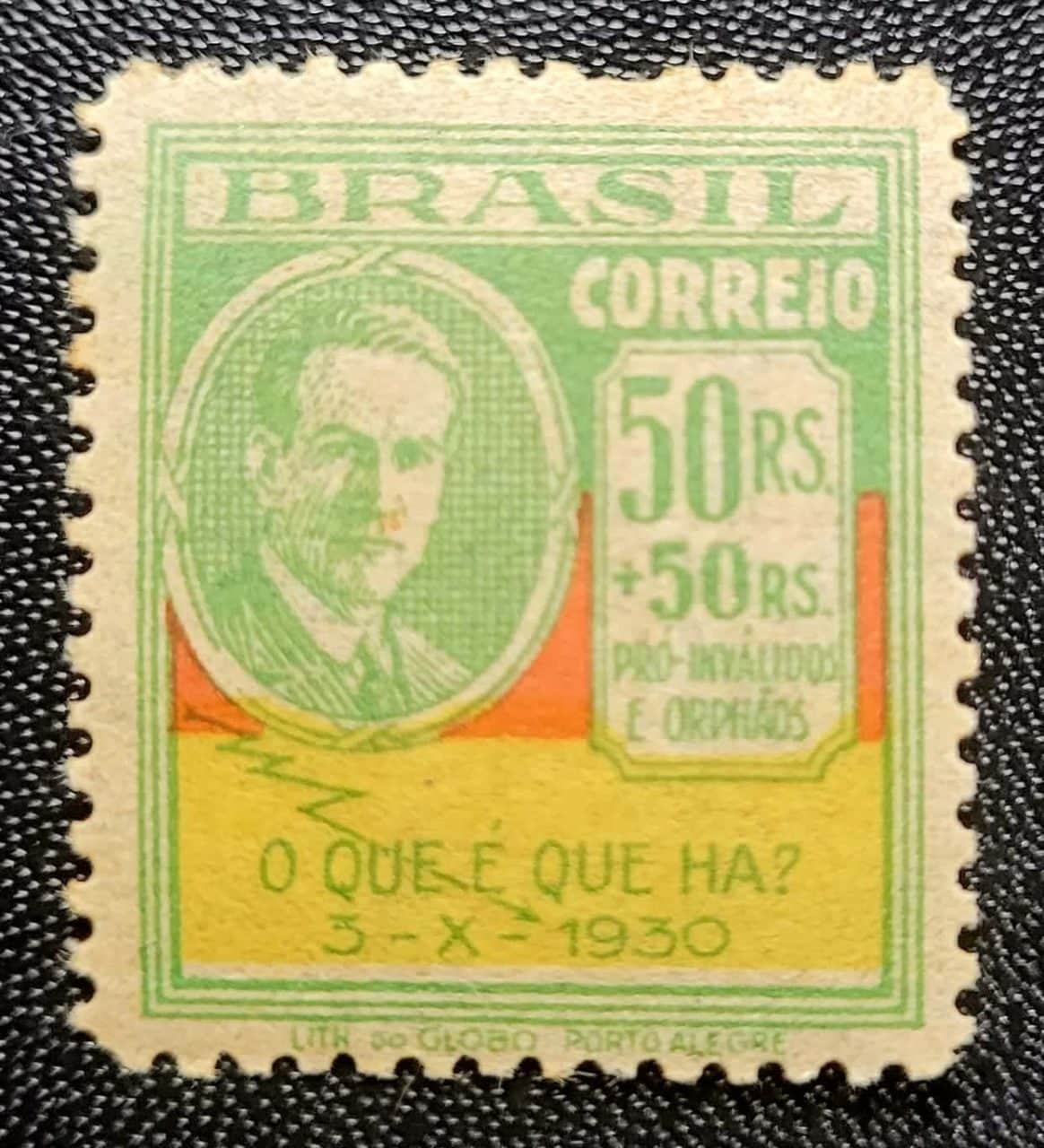 | Casa do Colecionador Comemorativos - RHM C0029 (Novo com Goma) 50 Réis - Revolução de 3 de Outubro de 1930 - 29/04/1931