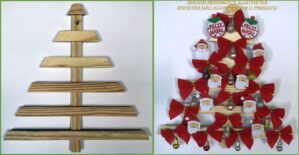 Enfeite de Natal em madeira p/ porta 3 - Veja a descrição - Mini-art