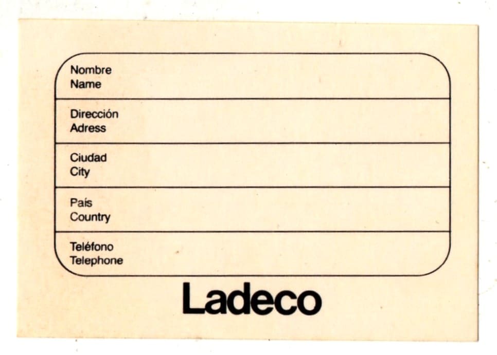 | Casa do Colecionador Etiqueta de Bagagem / Mala - Ladeco - Linhas Aeras Del Cobre - Anos 80