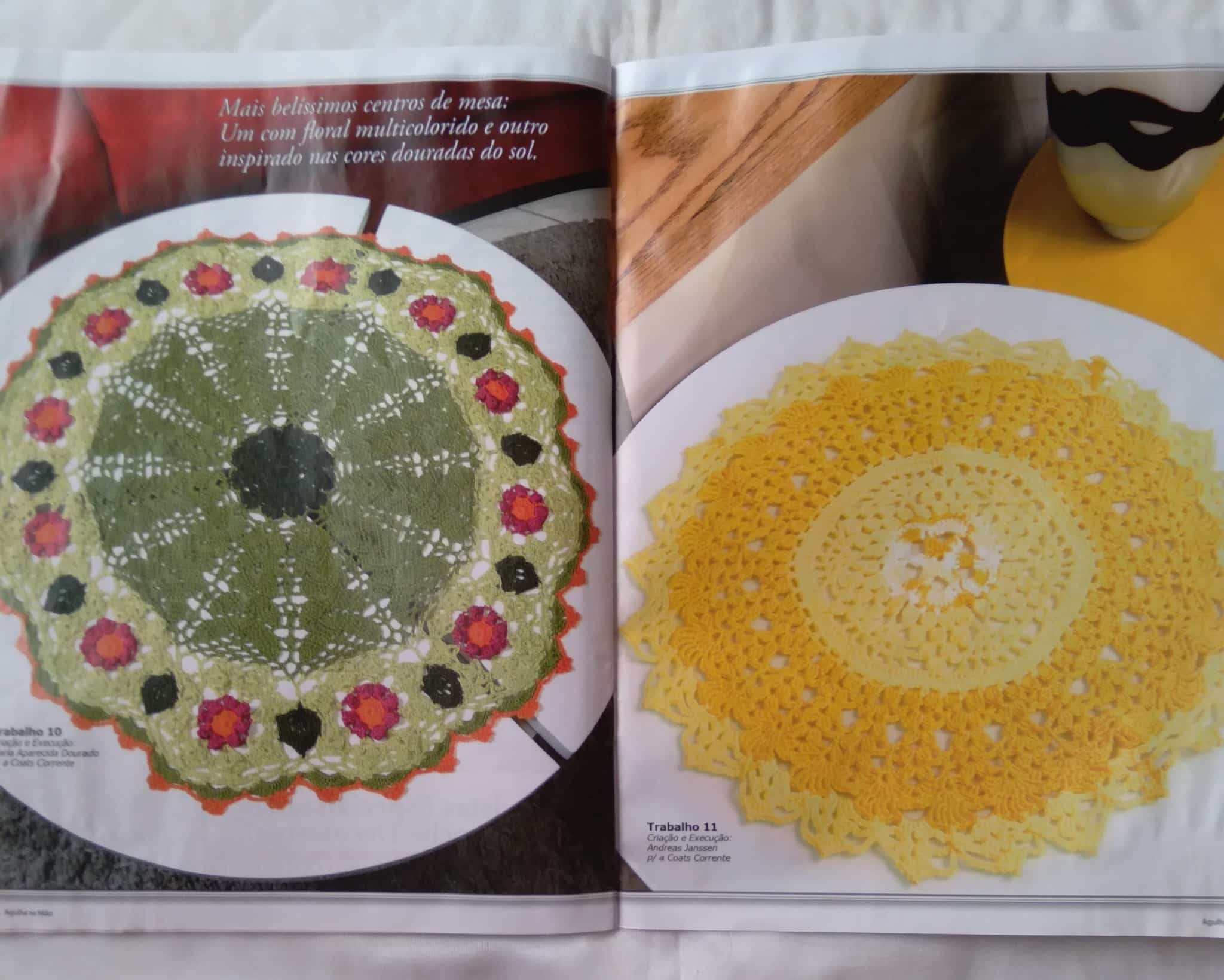 | Casa do Colecionador Revista Agulha na mão Croche centros de mesa 86. Ideias incríveis com gráficos.