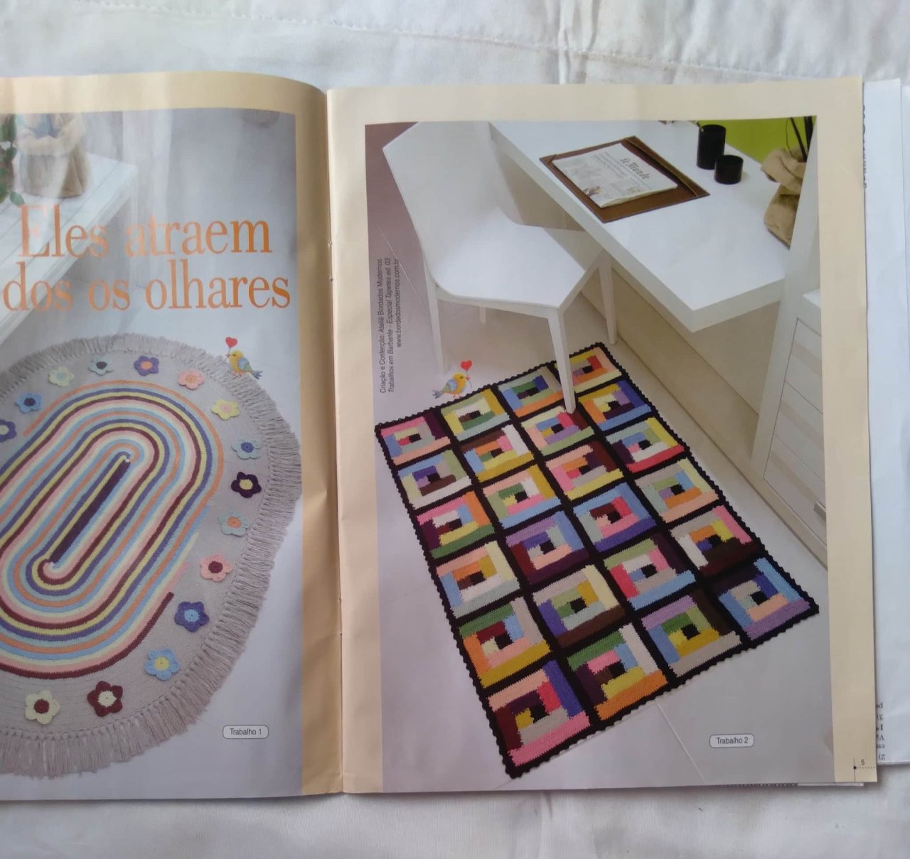 | Casa do Colecionador Revista Bordados modernos Trabalhos em Barbante especialTapetes
