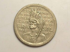 Variante Indiio com círculo no rosto - 100 Réis - 1932 / Vicente