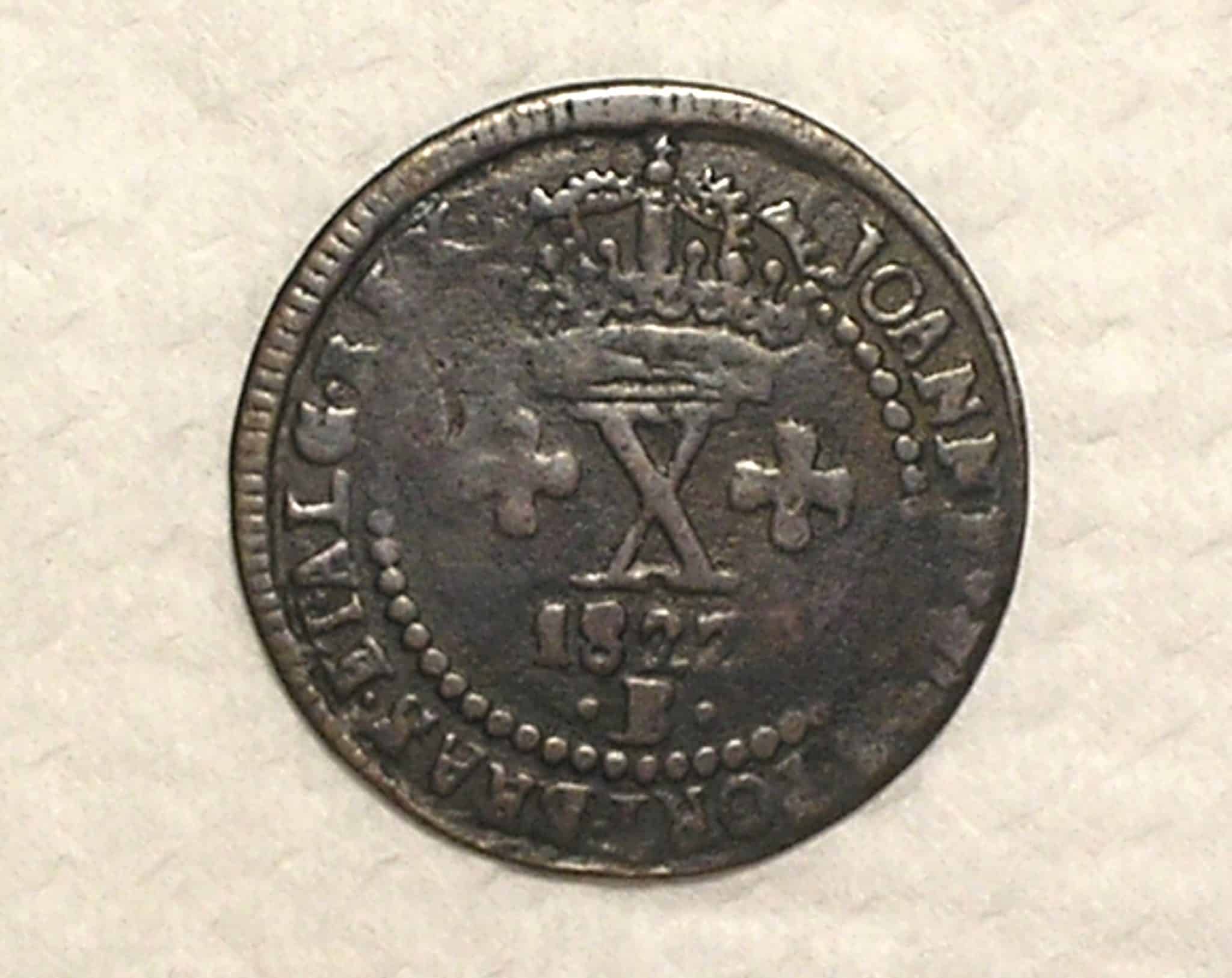 | Casa do Colecionador X Réis - 1822 Bahia / Reino Unido D.João VI / B entre pontos - 46 Pérolas / Bc/Mbc / cod.860