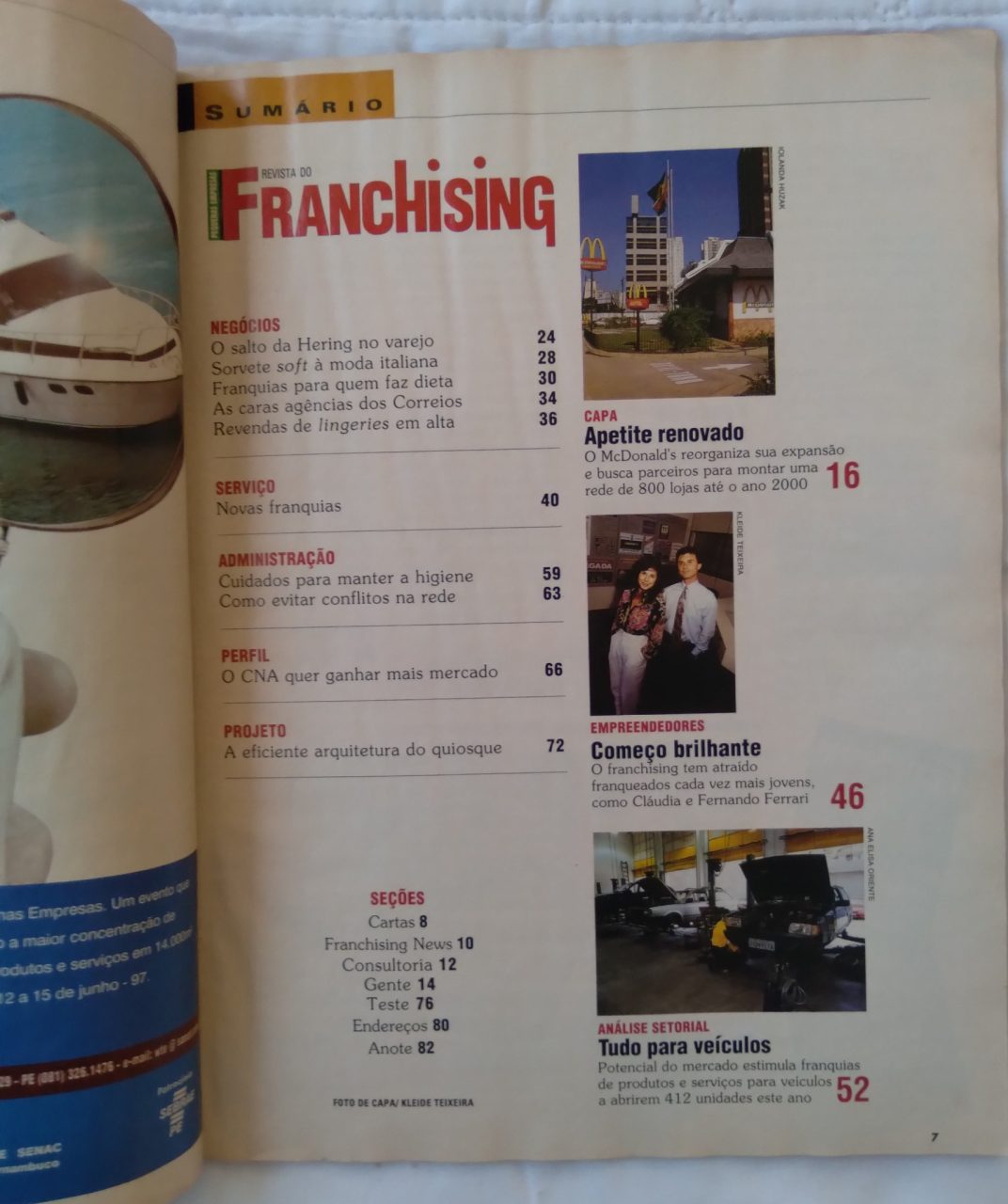 | Casa do Colecionador 23DF Revista do Franchising 21. Veículos Jovens McDonald's.