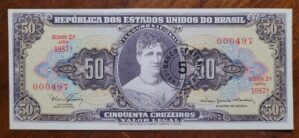 Cédula C115 - 5 Centavos de Cruzeiro Novo (Sob) Série 1087 - Ano 1966