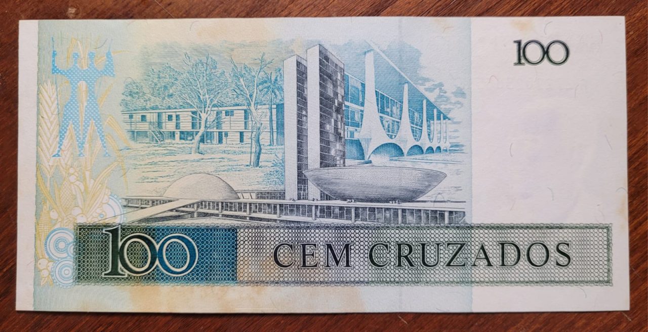 | Casa do Colecionador Cédula C187 - 100 Cruzados (Sob/FE) - Ano 1987