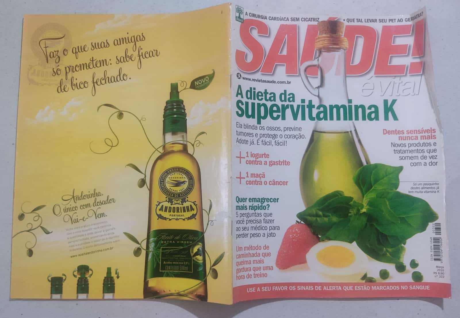 | Casa do Colecionador Saúde é Vital Nº 322 – A Dieta da Supervitamina K (Editora Abril) Março 2010 (Revista)