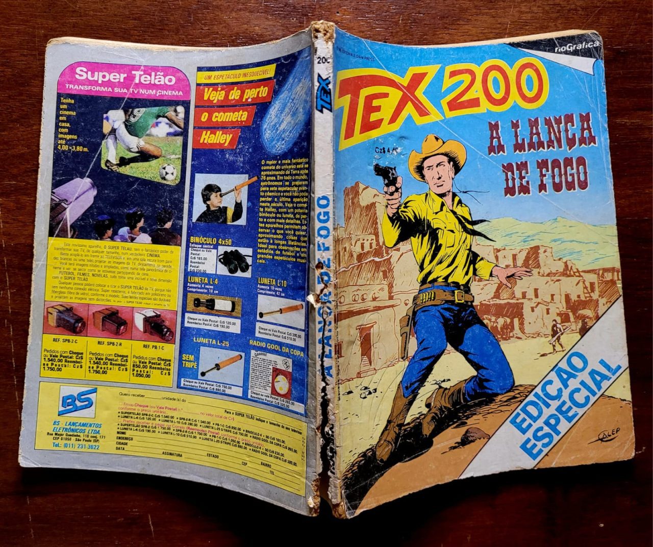 | Casa do Colecionador Tex Nº 200 - A Lança de Fogo - Edição Especial (Rio Gráfica) - 1986 (Leia a descrição)