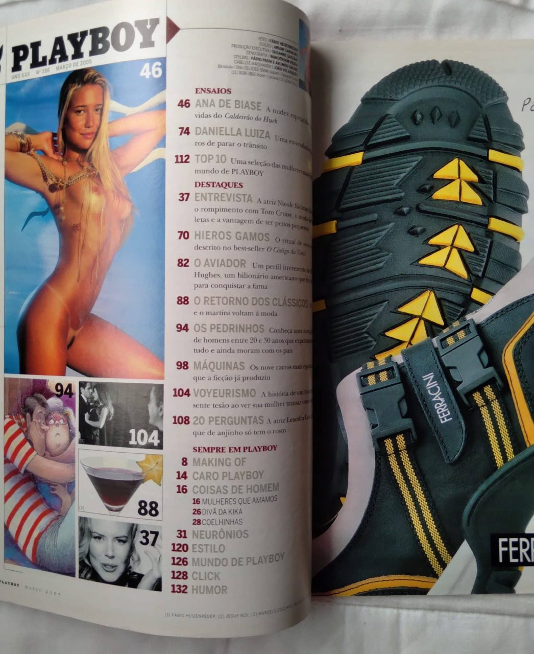 | Casa do Colecionador 241Q Revista Playboy 356. Ana de Biase com poster.