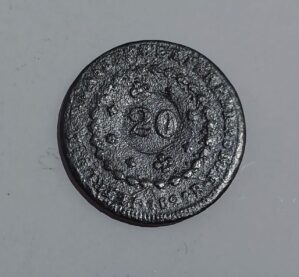 40 Réis 1824 c/carimbo de 20 Réis *Rio*
