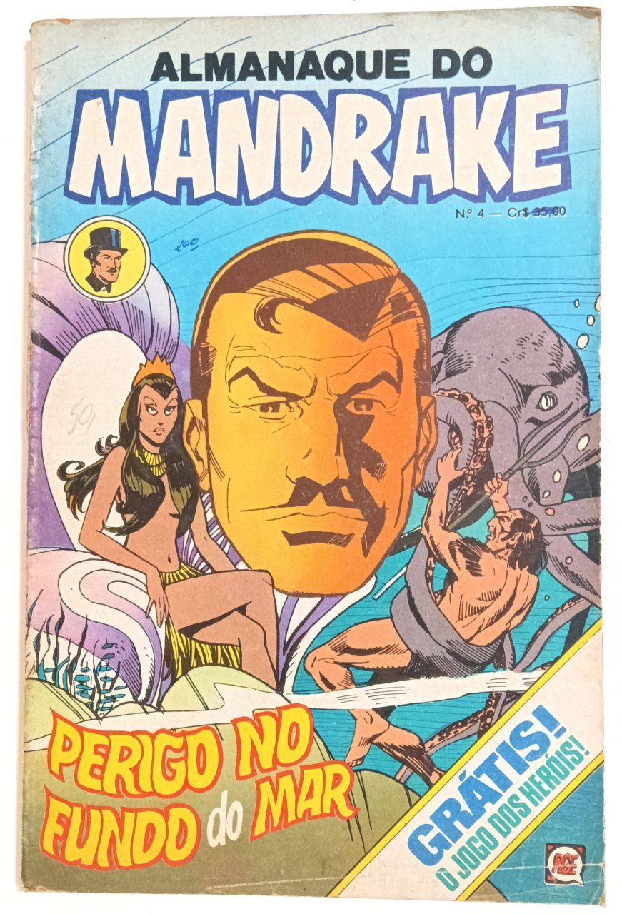 | Casa do Colecionador Almanaque do Mandrake nº 4, formatinho, RGE 1980. HQ/Gibi