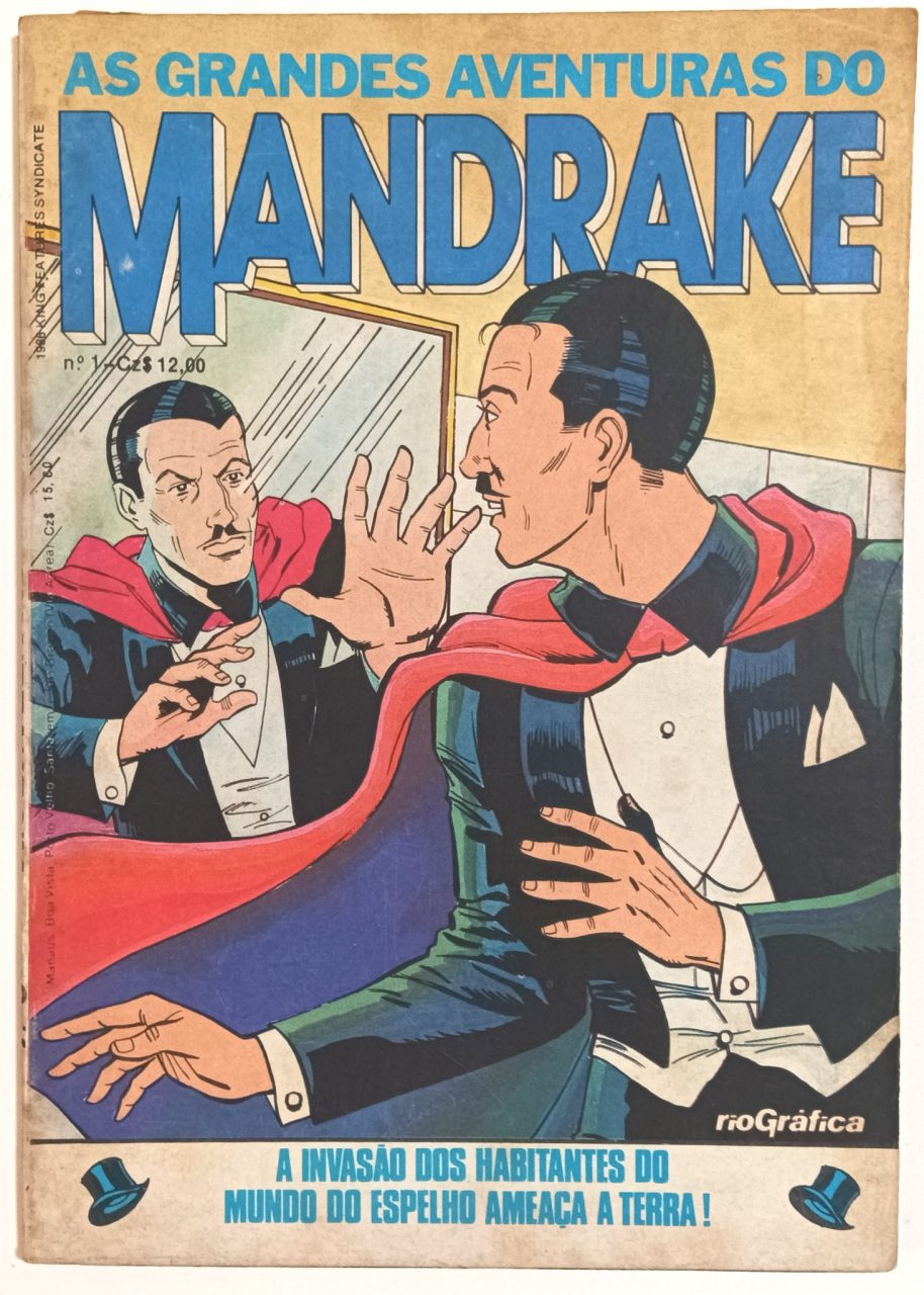 | Casa do Colecionador As Grandes Aventuras do MandraKe # 1 e 2, formatinho, RGE 1988. HQ/Gibi