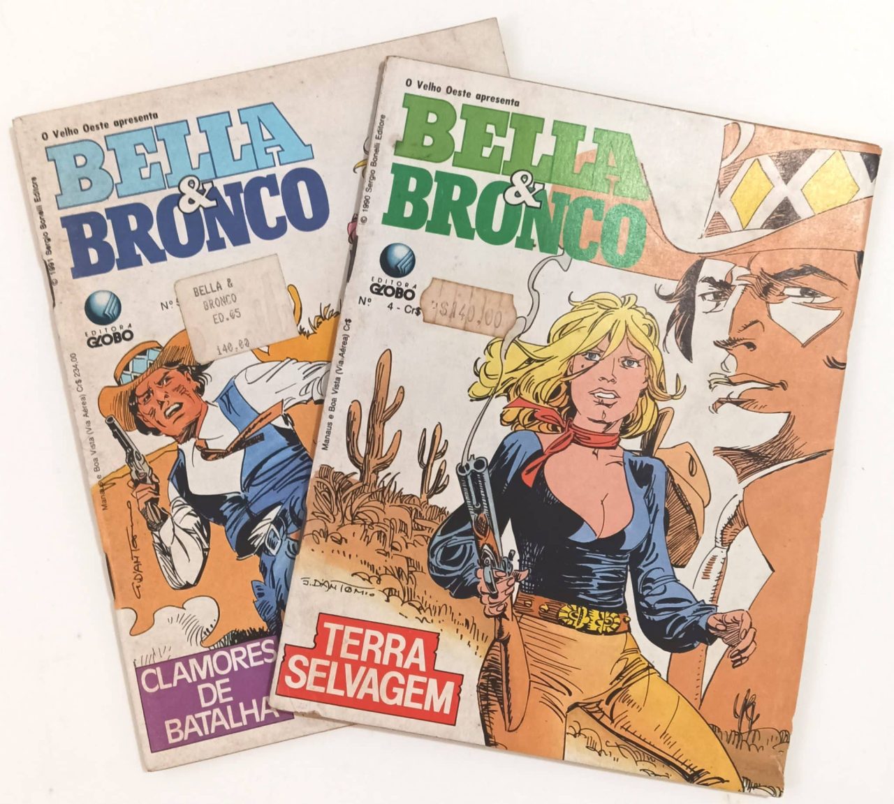 | Casa do Colecionador Bella & Bronco nº4 e 5, Globo-1990. HQ/Gibi