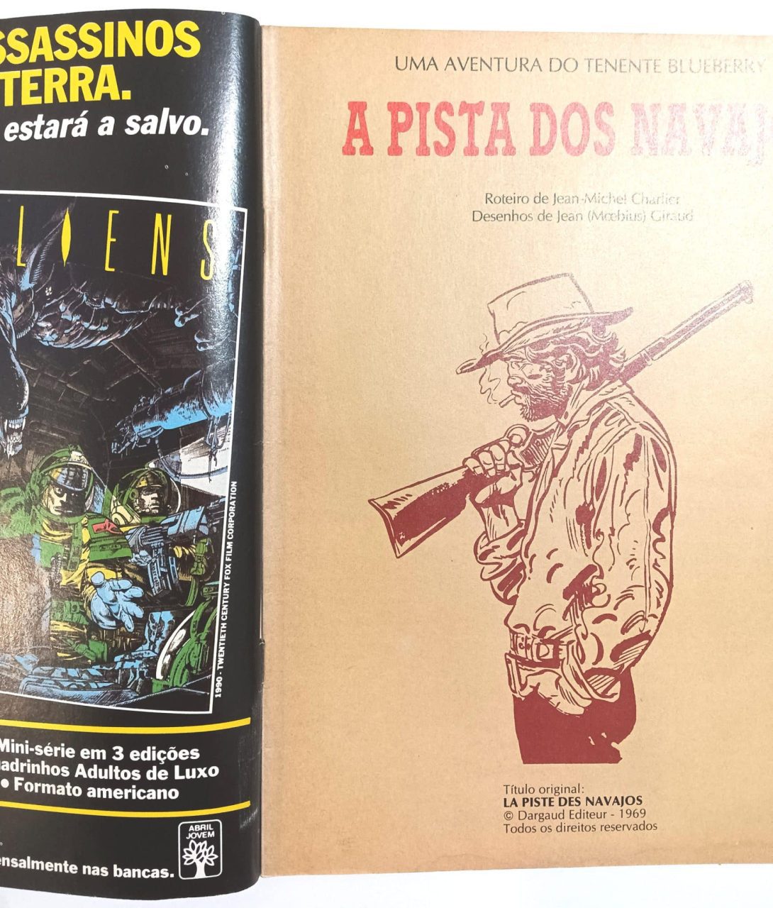 | Casa do Colecionador Blueberry (Charlier e Moebius). Coleção completa, Abril-1990. HQ/Gibi