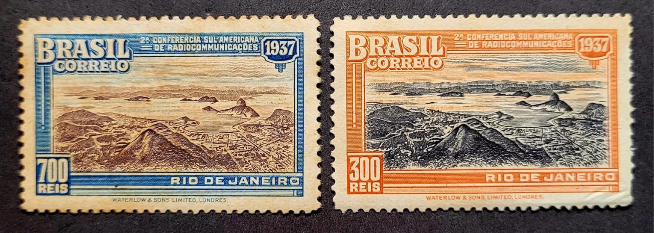 | Casa do Colecionador Comemorativos - RHM C0116 e C0117 (Novos) Série Completa - 2ª Conferência Sulamericana de Rádiocomunicações Rio de Janeiro/RJ - 09/06/1937 (Selos do Brasil)