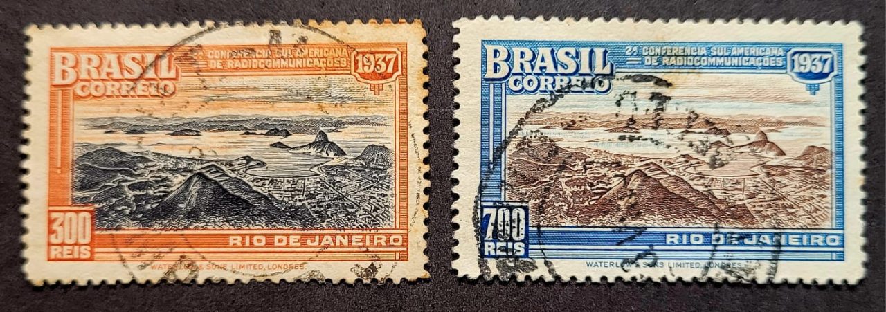 | Casa do Colecionador Comemorativos - RHM C0116 e C0117 (Usados) Série Completa - 2ª Conferência Sulamericana de Rádiocomunicações Rio de Janeiro/RJ - 09/06/1937 (Selos do Brasil)