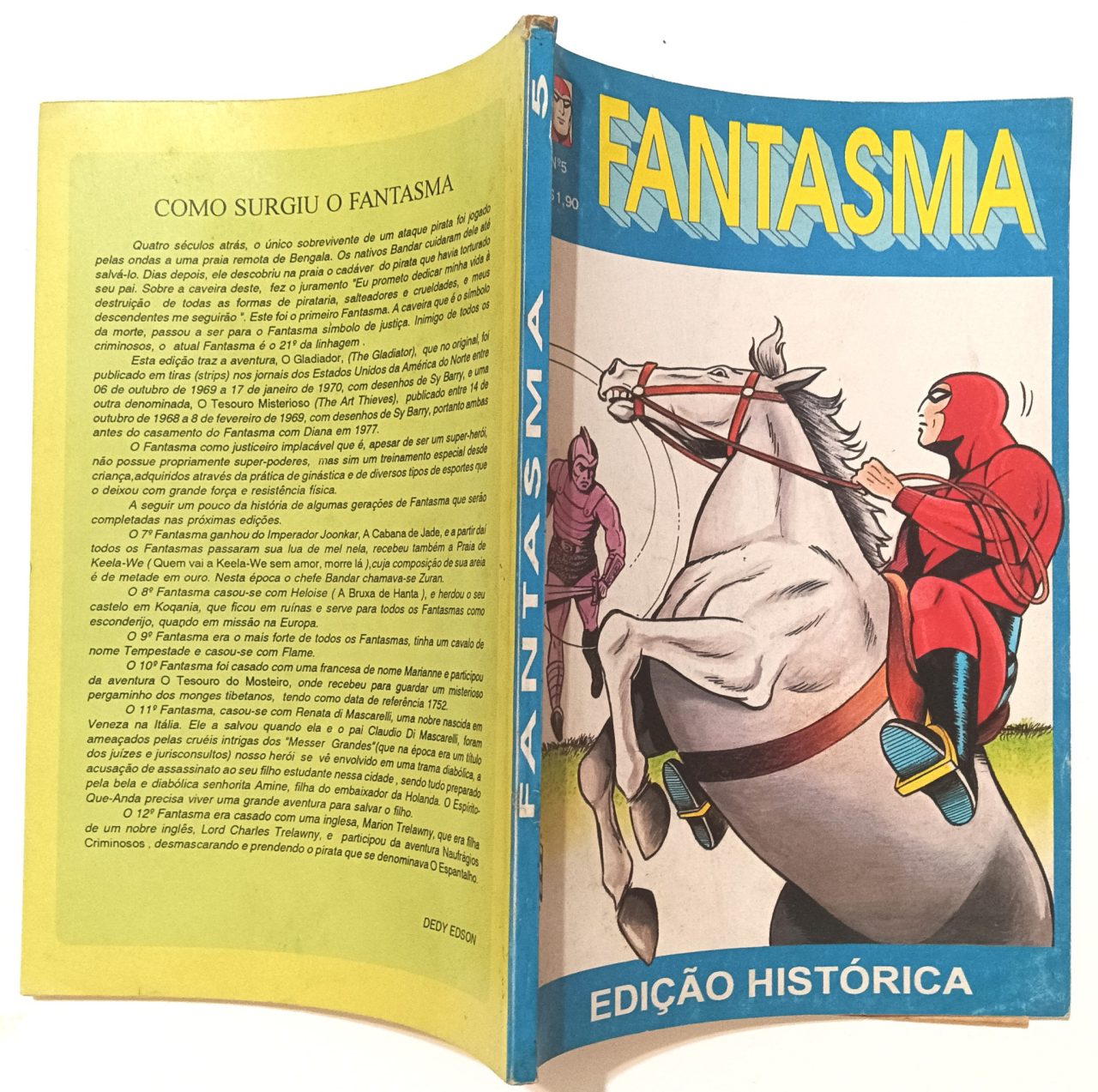 | Casa do Colecionador Fantasma Edição Histórica #1,3,5,7 (formatinho) Saber 1993/4. HQ/Gibi