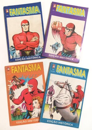 Fantasma Edição Histórica #1,3,5,7 (formatinho) Saber 1993/4. HQ/Gibi